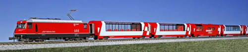 KATO GLACIER EXPRESS Nゲージ 7両編成 Kato HobbyTrain Lemke 10-1145S - Alpine Glacier Express 7-Unit